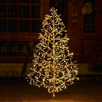Artificial Christmas Tree Light with Silver and Golden Finish