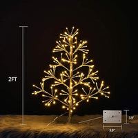 Artificial Christmas Tree Light with Silver and Golden Finish