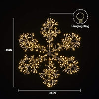 Warm White Snowflake Light - 24IN and 36IN Options Available