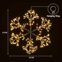 Warm White Snowflake Light - 24IN and 36IN Options Available