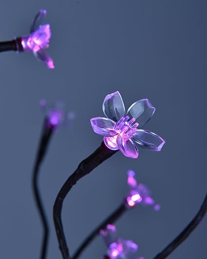 18IN Cherry Blossom Tree Lamp, RGB and Warm White Options