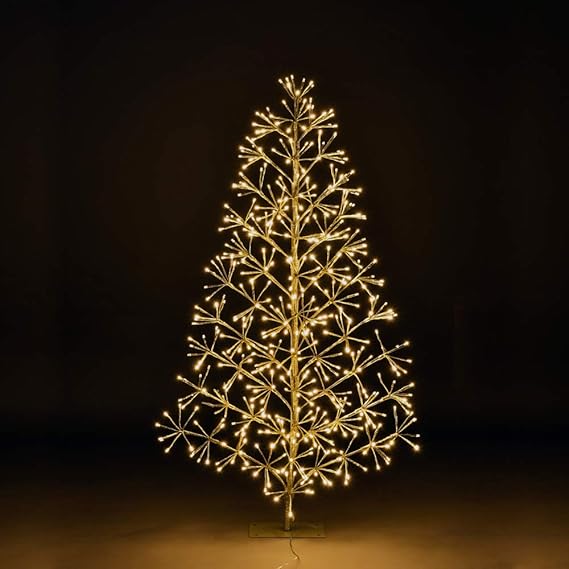 Artificial Christmas Tree Light with Silver and Golden Finish