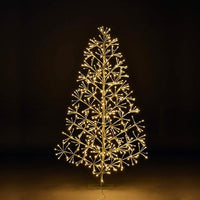 Artificial Christmas Tree Light with Silver and Golden Finish
