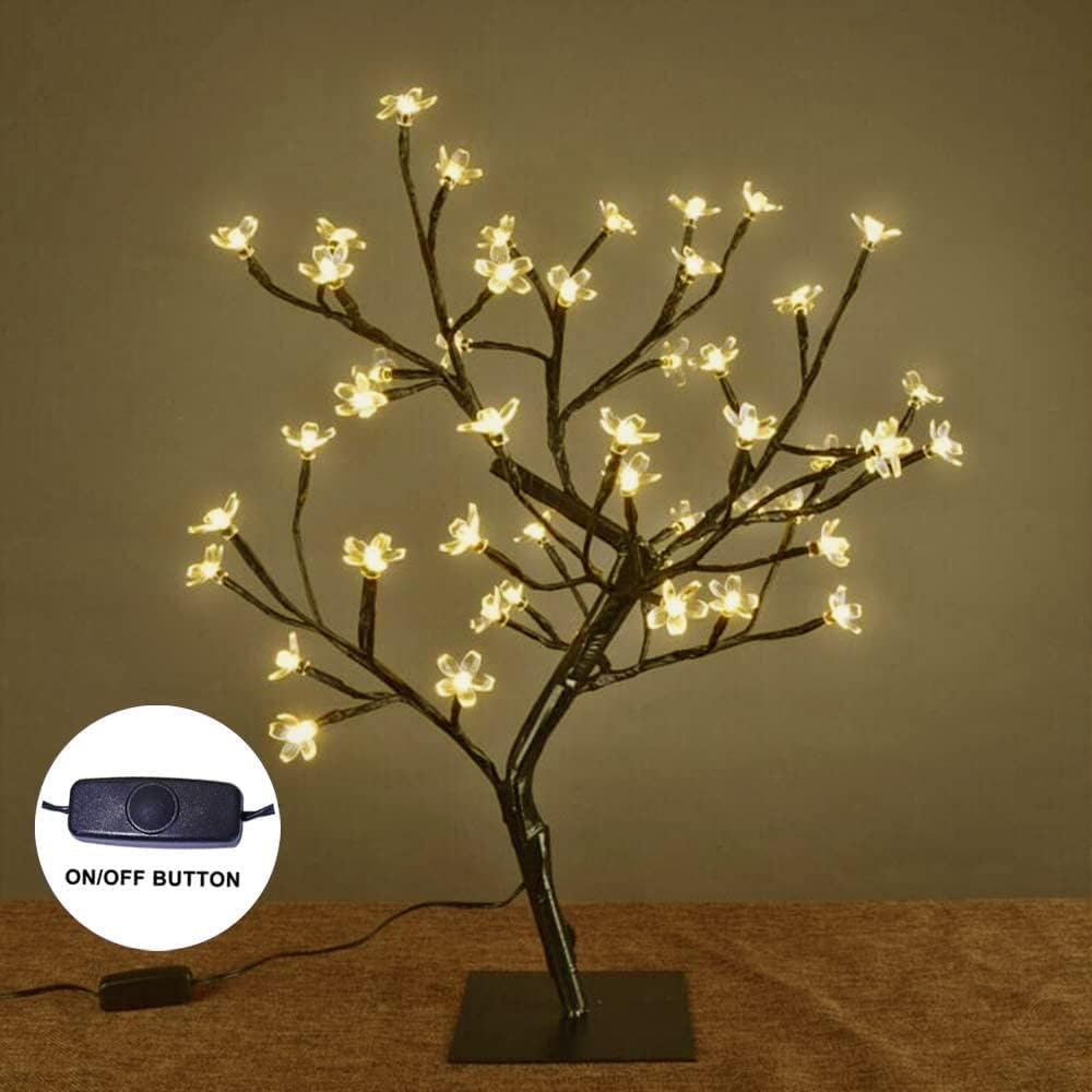 18IN Cherry Blossom Tree Lamp, RGB and Warm White Options
