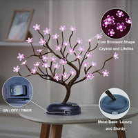 16IN Cherry Blossom Tree Lamp, Pink White