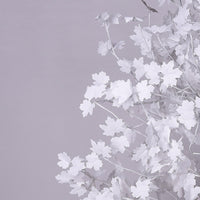 Maple Tree Harvest Décor, White Leaves, Warm White and Cold White Lights