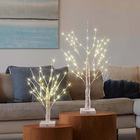 18IN & 24IN LED Birch Tree Lamp, Pack of 2