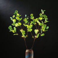 30IN Lighted Eucalyptus Twigs, Light Green