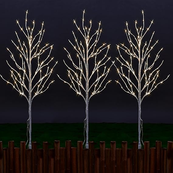 Lighted Artificial Birch Twigs - 32IN and 41IN Options Available