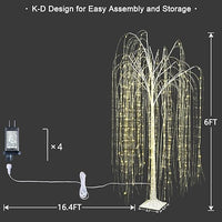 6ft Lighted Willow Tree, Warm White