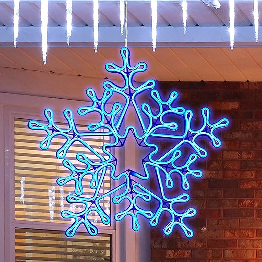 20IN Snowflake Neon Rope Light, Blue – Ehomeinc.com