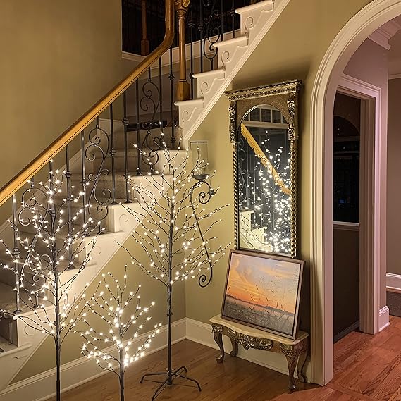 Star Light Trees, 3ft 5ft and 6ft, Warm White, Decorative Christmas Tree Lights Holiday Party Wedding, Indoor and Outdoor Use, Warm White