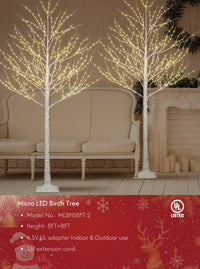 Lighted Birch Twig Tree with Fairy Lights