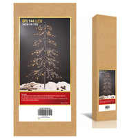 Lightshare Snowy Fir Tree: Christmas Tree with Warm White Lights – Indoor and Outdoor Options and Various Sizes and Packs
