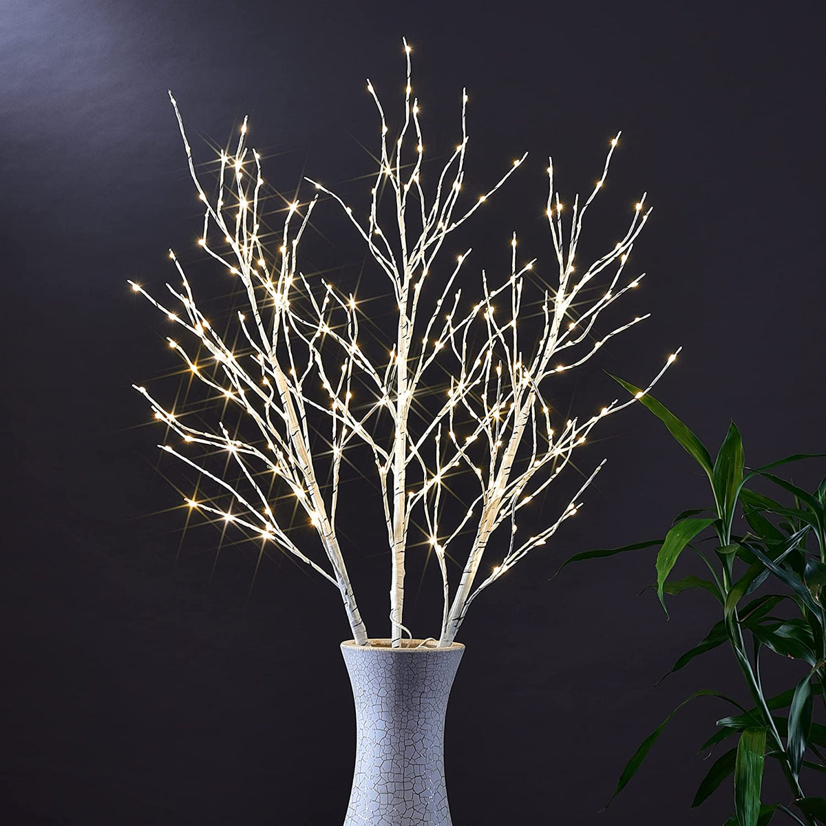 41IN Lighted Birch Twigs, Pack of 3