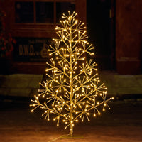 Artificial Christmas Tree Light with Silver and Golden Finish
