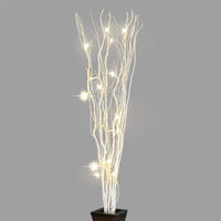 36IN Lighted Natural Twigs, White