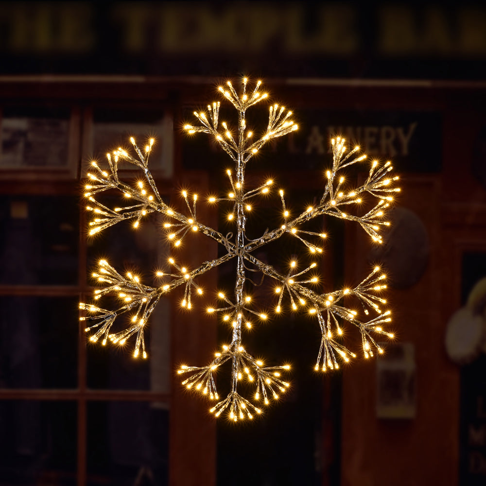 Warm White Snowflake Light - 24IN and 36IN Options Available