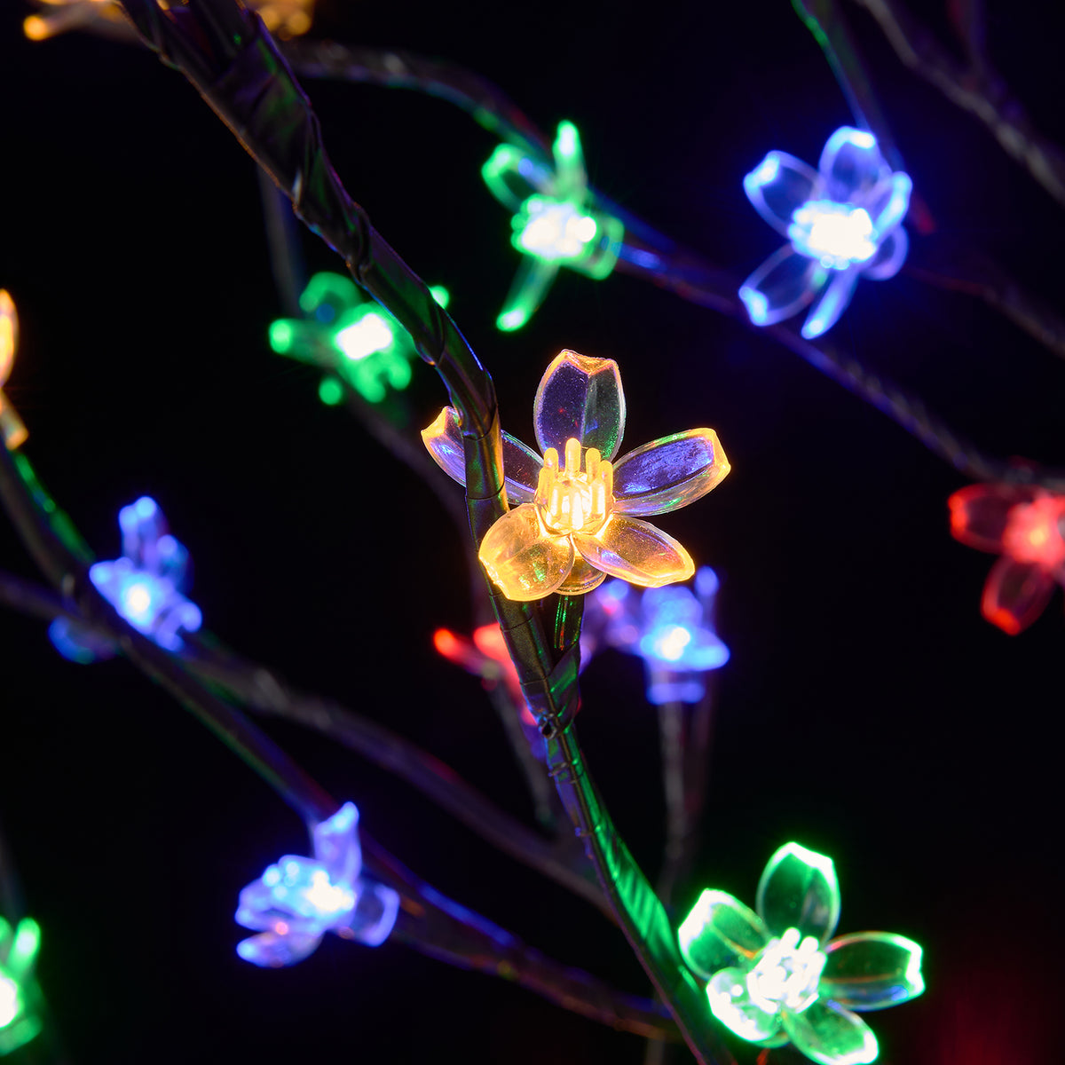 6.5FT Lighted Cherry Blossom Tree with 208 Multicolor LEDs, Indoor/Outdoor Holiday Decoration image 3