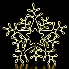 20IN Snowflake Neon LED Light Sign 2-Pack (Blue + Warm White) image 8