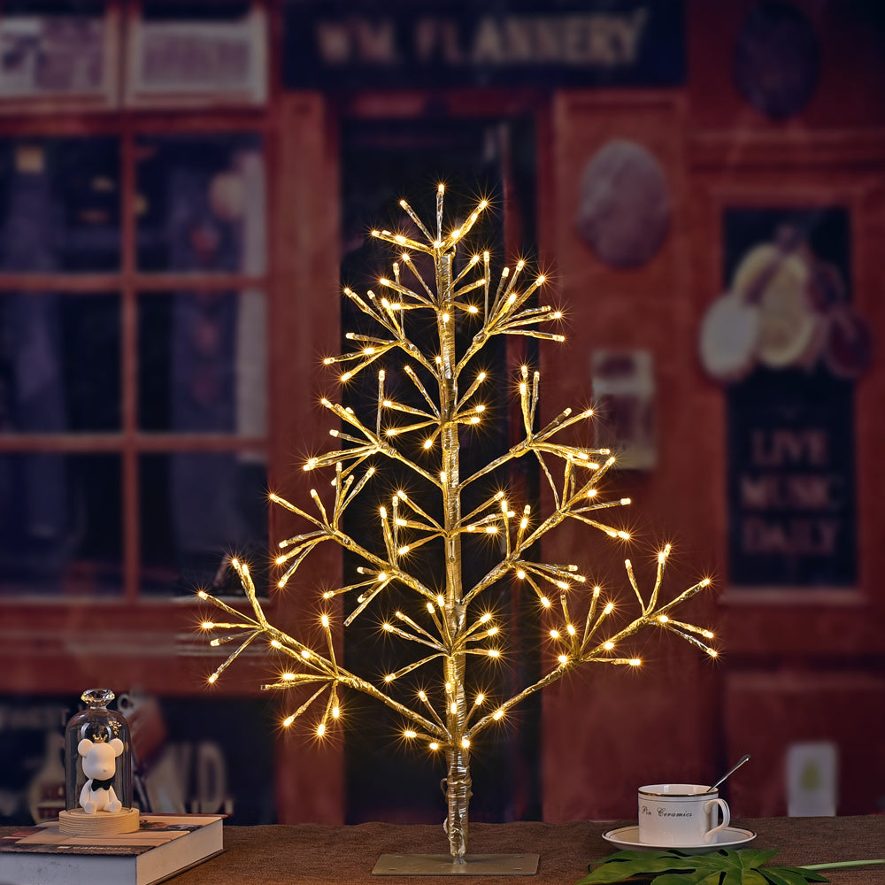 Artificial Christmas Tree Light with Silver and Golden Finish image 1