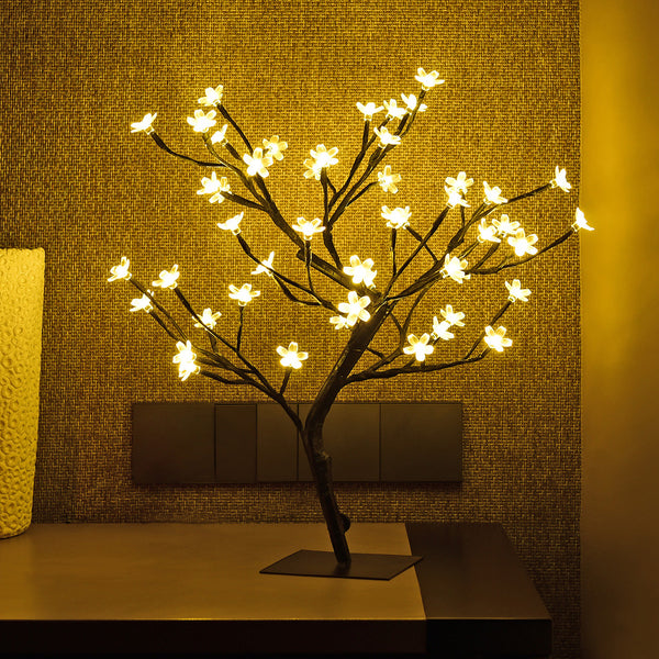 18IN Cherry Blossom Tree Lamp, RGB and Warm White Options