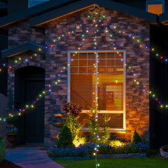 750-LED Christmas String Lights, Green Cord, Multi-color + Warm White, 9 Modes with Timer Remote, Indoor/Outdoor image 8