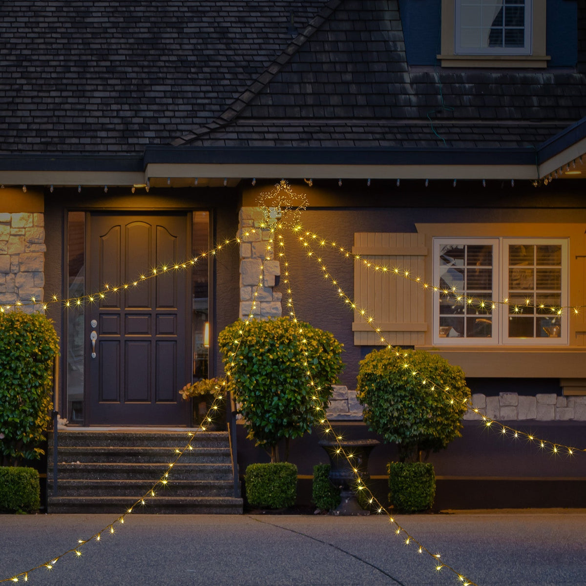 750-LED Christmas String Lights, Transparent Cord, Warm White, 8 Modes with Timer Remote, Indoor/Outdoor image 9