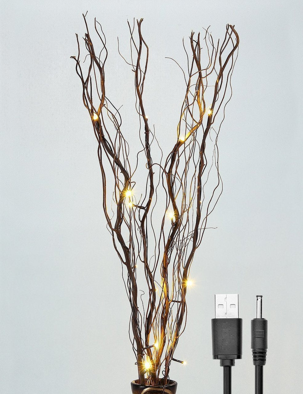 Lighted Natural Willow Twig Branch for Home Decoration, USB Plug-in and Battery Powered image 8