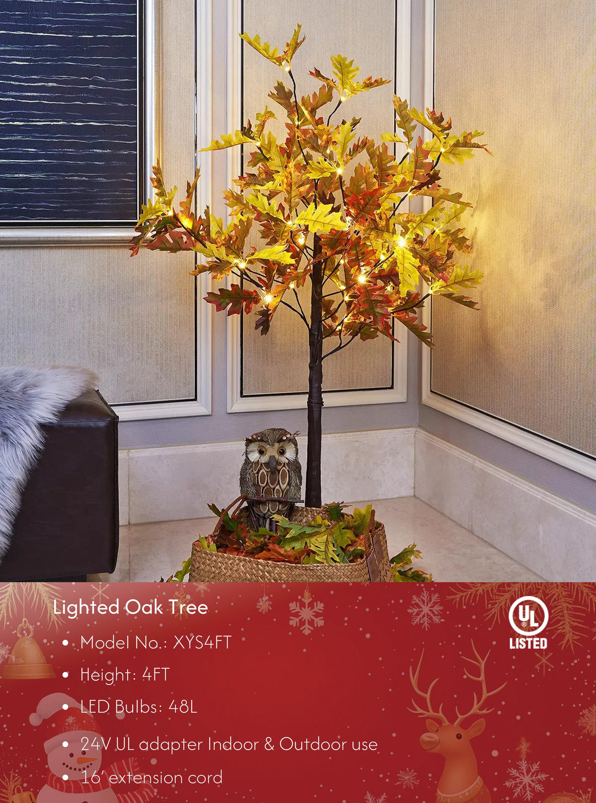 Lighted Oak Tree - Various Heights Available image 1