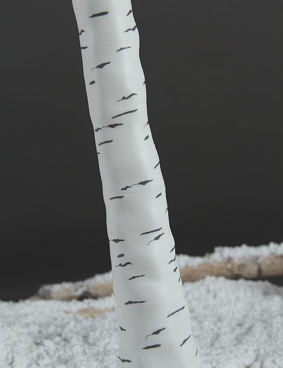 Pack of 3 Birch Tree Set with Warm White Lights, Perfect for Home Decor, Weddings, and Gift, Indoor & Outdoor - Size 4ft, 6ft, and 8ft