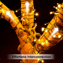 750-LED Christmas String Lights, Green Cord, Warm White, 8 Modes with Timer Remote, Indoor/Outdoor image 3