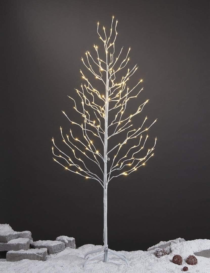 5FT White Star Light Tree with 200 Warm White LEDs, Indoor/Outdoor Christmas Decoration image 1