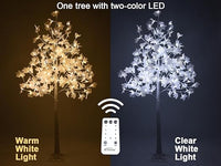6ft Maple Tree, Multicolor, White Finish
