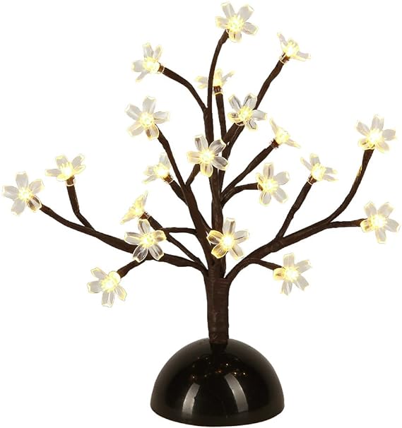 12IN Lighted Cherry Blossom Tree Lamp, Warm White image 3
