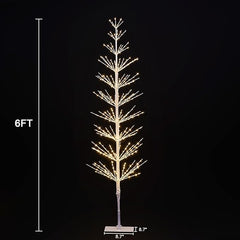 6FT 325L Lighted Starlit Tree, Warm White, for Home, Festival, Party, and Christmas Decoration, Indoor and Outdoor Use image 6