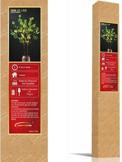 30IN Lighted Eucalyptus Twigs, Dark Green Leaves with 38 Warm White LEDs, Elegant Home Decoration & Gift Idea image 9