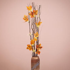36IN Natural Willow Twigs with Maple Leaf, Brown Finish image 4