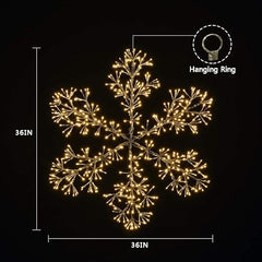 36IN Snowflake Light with Warm White LEDs image 4