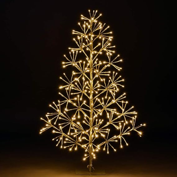 3ft Artificial Christmas Tree Light, Warm White, Golden Finish