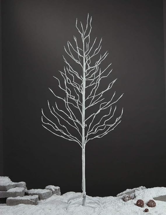 5ft Star Light Tree, White Finish