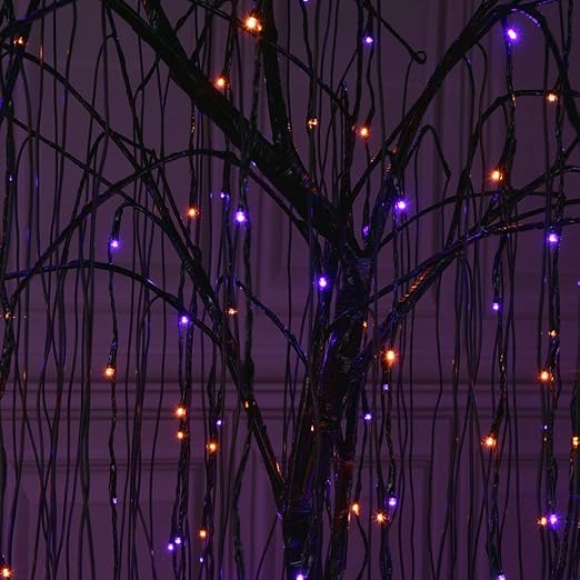7-Foot Spooky Halloween Willow Tree with Spiders image 6