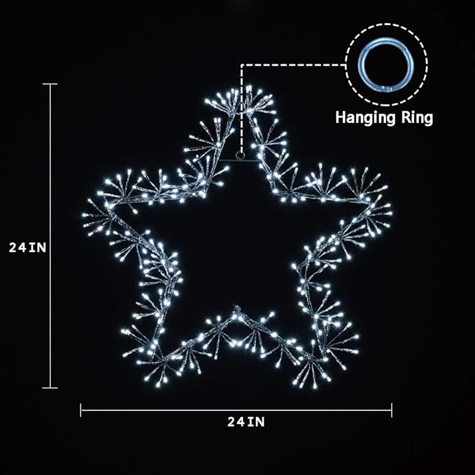 24IN & 36IN Star Light with Silver and Golden Finish in Cold and Warm White image 3