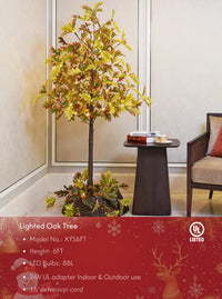 Lighted Oak Tree - Various Heights Available