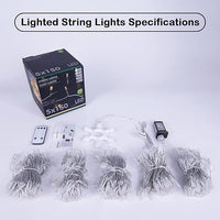 250ft 750LED Christmas Lights with Ring Connector, 8 Modes&Timer Remote, Clear Wire, Warm White