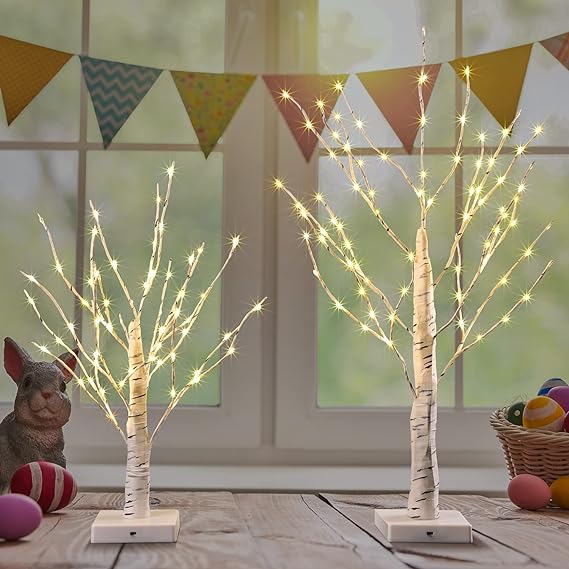 18IN & 24IN LED Birch Tree Lamp, Pack of 2 image 9