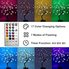 18IN Cherry Blossom Tree Lamp, RGB and Warm White Options image 4