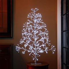 Artificial Christmas Tree Light with Silver and Golden Finish image 1