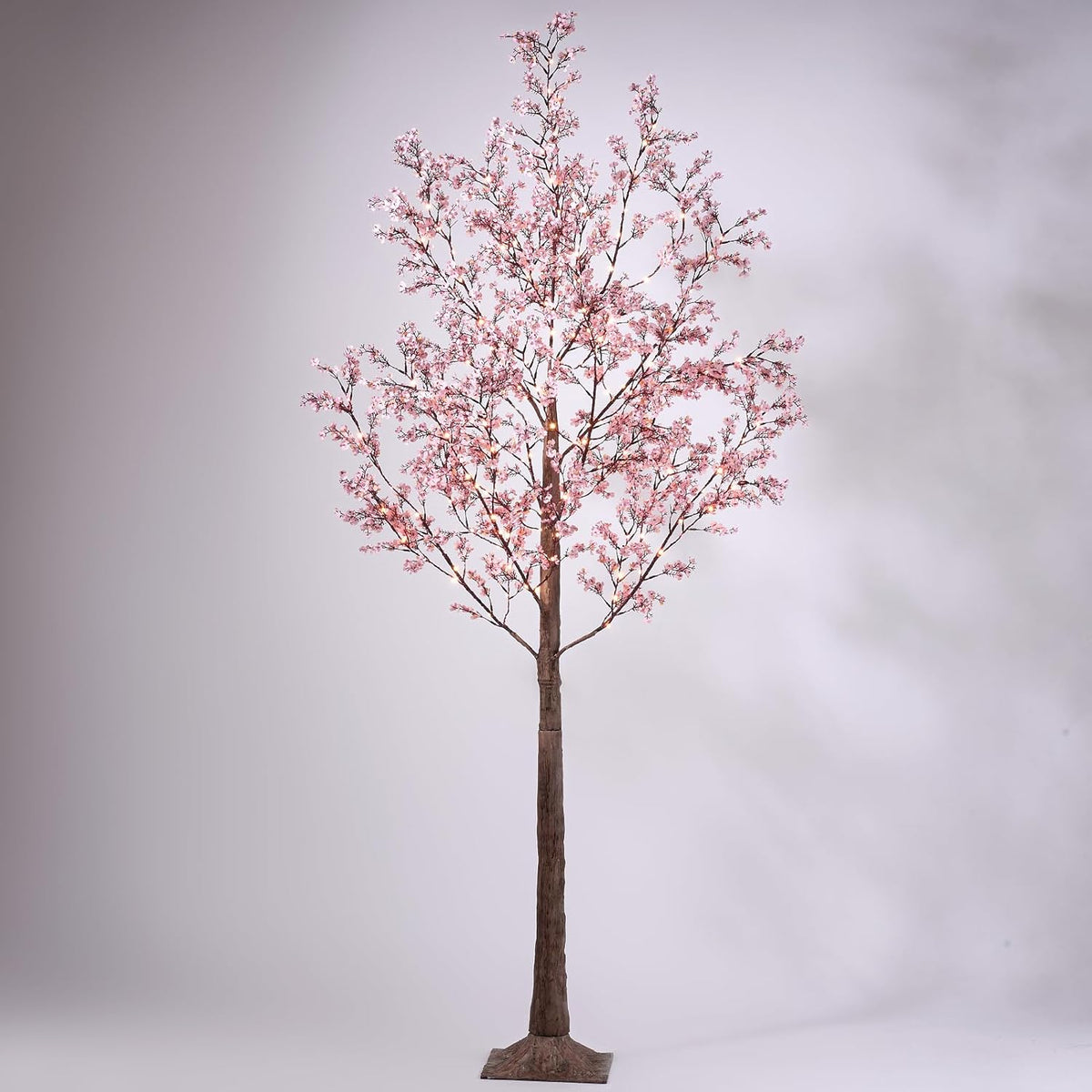 LIGHTSHARE 6FT Lighted Cherry Blossom Tree with 171 LED Warm White Lights, Artificial Sakura Tree with Dimmable Timer Transformer, Indoor Outdoor Decorative Tree with Ground Stakes image 1