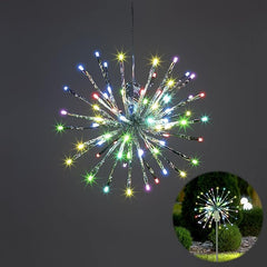 Starburst Light Lighted Ball LED Firework Lights White Twinkle Hanging Ball Dual-use for Patio Walkway Pathway Decoration Indoor/Outdoor image 4